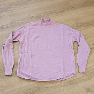 Madewell Lilac Knit Wool Alpaca Blend Mock Neck Sweater Size Small
